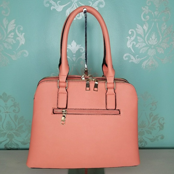 NWT Marc New York Coral Leather Handbag  Tote - Picture 5 of 8